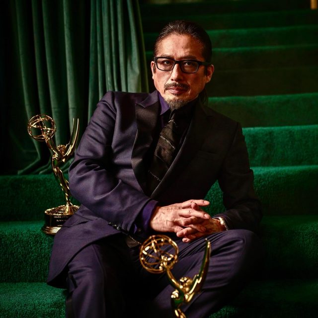 Hiroyuki Sanada meraih penghargaan Best Performance by a Male Actor in a Television Series — Drama - sumber foto Instagram @hiroyukisanadapr