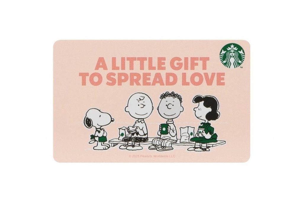 Starbuck card Starbucks Peanuts 2025