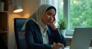 Tetap Segar Saat Puasa, Tips Mengatasi Kantuk di Siang Hari Tips Mengatasi Kantuk di Siang Hari ilustrasi wanita sedang mengantuk -sumber foto BATIQA Hotels