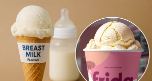 Kampanye Unik Frida: Es Krim Rasa ASI untuk Rayakan Ibu Menyusui es krim rasa ASI, Frida breast milk ice cream - sumber foto Instagram @fridamom