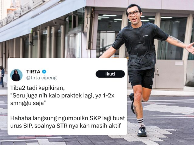 postingan Dokter tirta di salah satu akun official media socialnya - sumber foto instagram dr.tirta