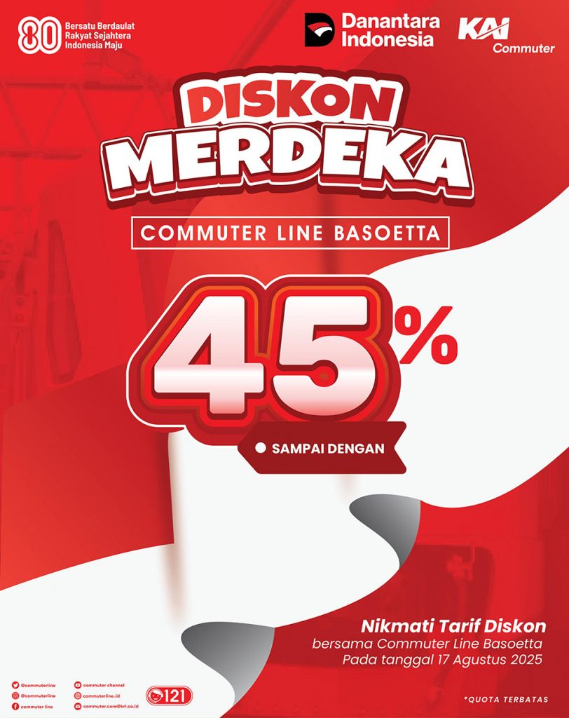 promo Kereta Bandara Diskon Merdeka, diskon KAI Commuter 17 Agustus 2025 - sumber foto Istimewa