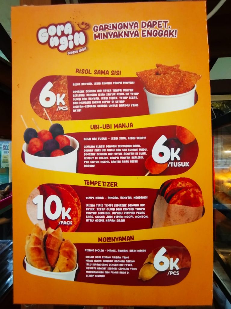 Menu Gorangin camilan tanpa minyak - sumber foto Istimewa