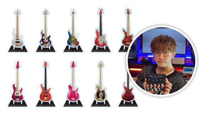 merchandise Tetsuya acrylic stand bass - sumber foto Instagram tetsuya_official