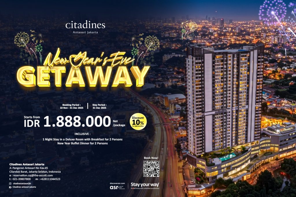 paket tahun baru Jakarta Citadines Antasari Jakarta - sumber foto Citadines