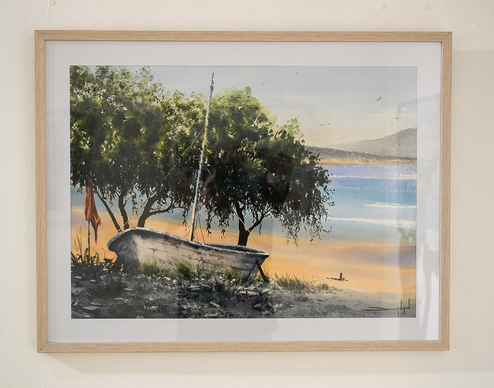 Even in paradise we can have a red flag 2025 oleh Diego Eguinlian salah satu karya di Indonesia Watercolor Summit - sumber foto IWCS 2025