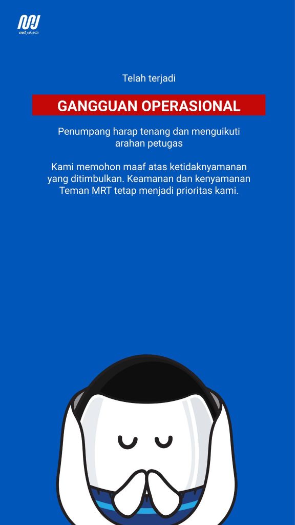 MRT Jakarta gangguan ada pohon tumbang Senayan - sumber foto MRTJKT