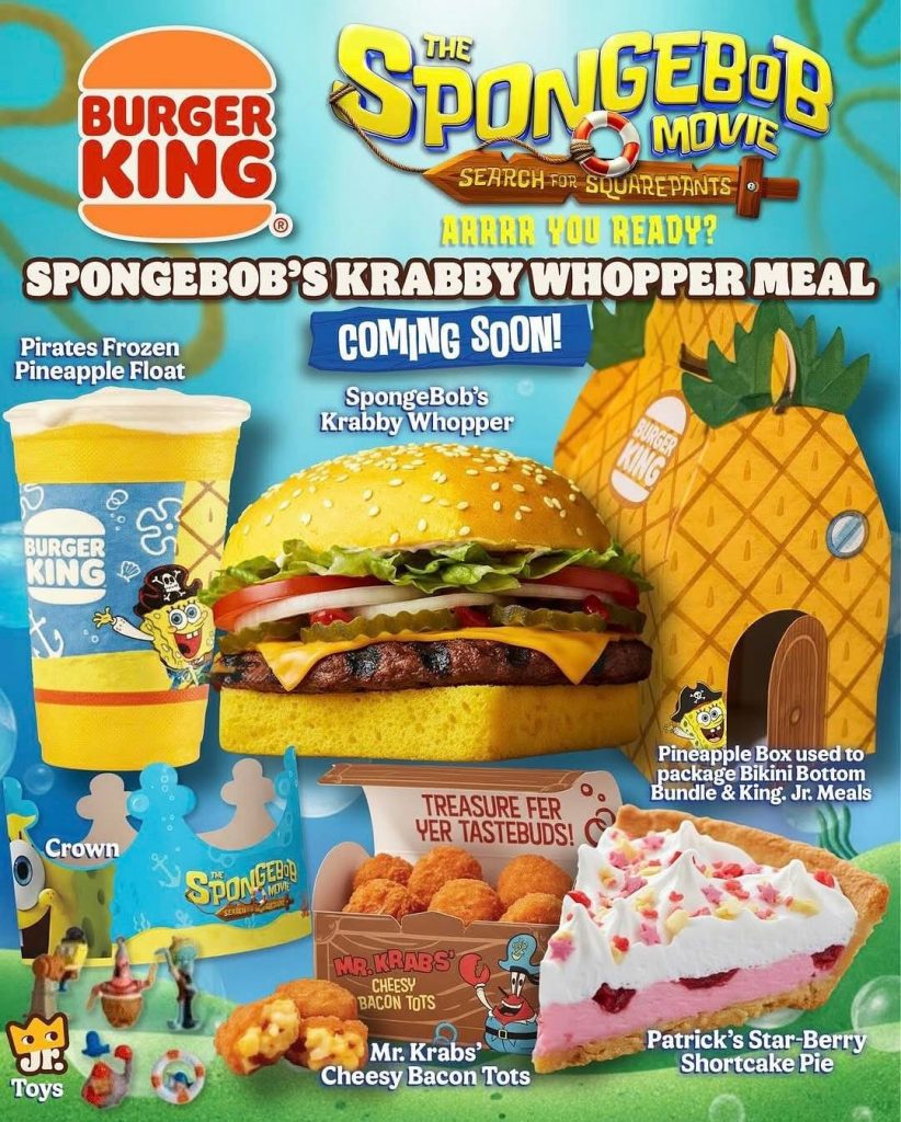menu burger king x spongebob kolaborasi - sumber foto Istimewa