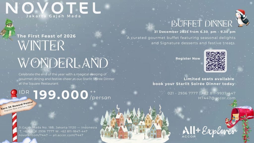 Paket tahun baru Novotel Jakarta Gajah Mada - sumber foto Novotel Jakarta Gajah Mada