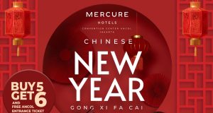 Beli 5 dapat 6 Paket Dinner dan Lunch Spesial Imlek, Sambut Tahun Ular Kayu di Mercure Convention Center Ancol Beli 5 dapat 6 Paket Dinner dan Lunch Spesial Imlek, Sambut Tahun Ular Kayu di Mercure Convention Center Ancol