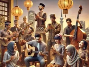 Berkah Lebaran bagi Musisi: WAMI Distribusikan Royalti Rp 96 Miliar pada Maret 2025 Ilustrasi musisi Indoneisa merayakan lebaran dengan menerima royalty pembayaran dari WAMI - sumber foto AI