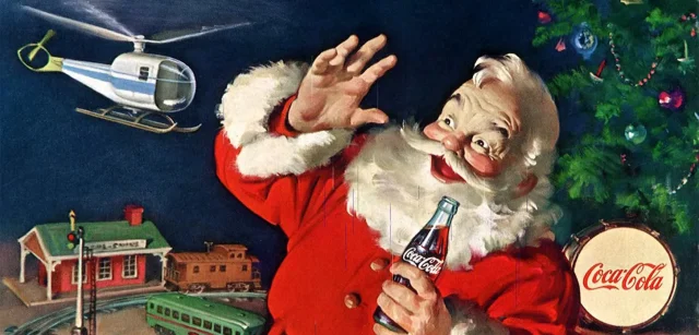 sejarah Santa Claus Coca-Cola visual Haddon Sundblom - sumber foto Coca Cola