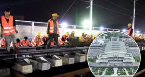 Kilat Secepat Kereta! Stasiun Nanlong di China yang Dibangun Hanya dalam 9 Jam stasiun Nanlong proyek kereta cepat China - sumber foto btgfeed