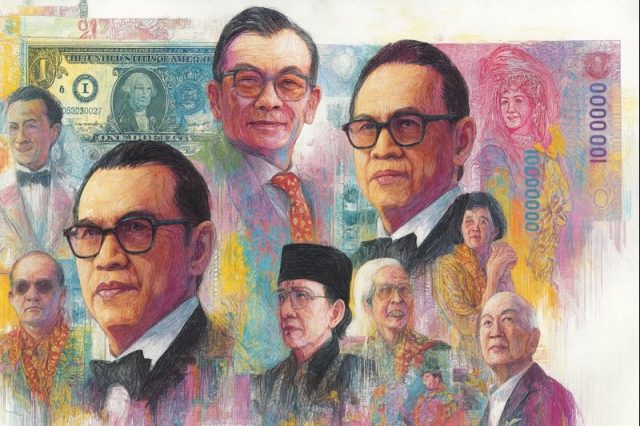 ilustrasi Daftar Orang Terkaya Indonesia 2025 Versi Forbes - sumber foto Meta Ai ilustrasi Daftar Orang Terkaya Indonesia 2025 Versi Forbes - sumber foto Meta Ai