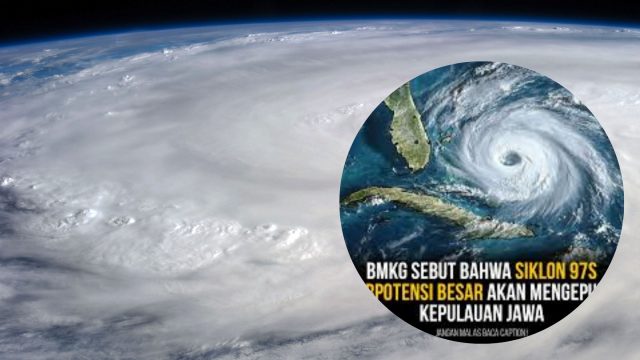 Hoaks Siklon 97S Mengepung Jawa - sumber foto istimewa Hoaks Siklon 97S Mengepung Jawa - sumber foto istimewa