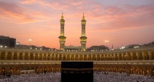 ilustrasi larangan Masjidil Haram & Masjid Nabawi - sumber foto ChatGPT