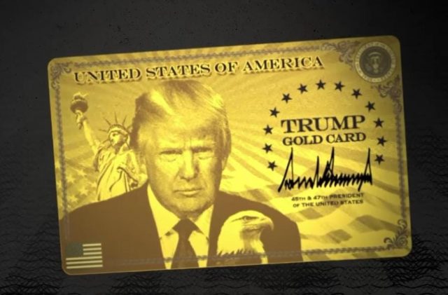 ilustrasi Trump Gold Card - sumber foto Instagram