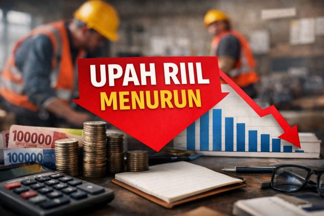 ilustrasi Upah Riil Pekerja Indonesia - sumber foto ChatGPT