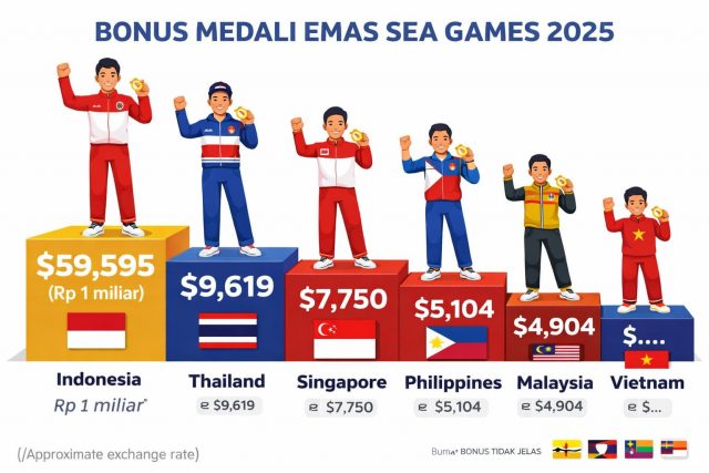 Bonus Medali Emas SEA Games 2025 - sumber foto ChatGPT Bonus Medali Emas SEA Games 2025 - sumber foto ChatGPT