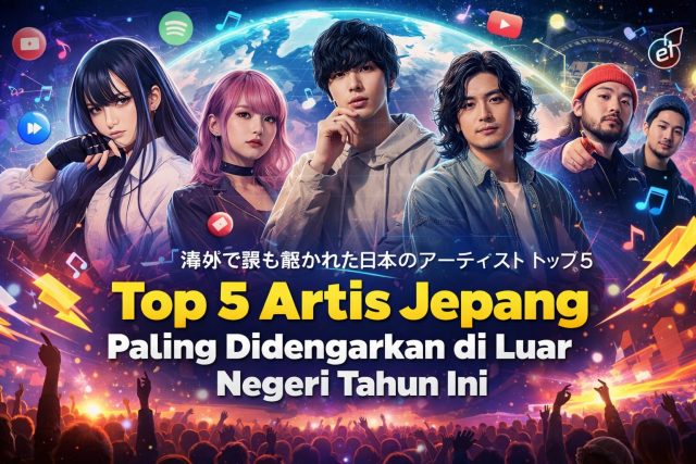 Top 5 Artis Jepang Paling Banyak Didengarkan di Luar Negeri Tahun - sumber foto ChatGPT
