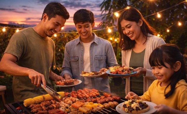 ilustrasi 10 Ide Masak Barbeque Tahun Baru 2026 di Rumah Bersama Keluarga - sumber foto ChatGPT