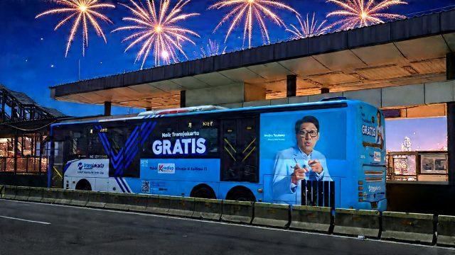 Tahun Baru di Sudirman–Bundaran HI Makin Seru, Transportasi Umum Gratis hingga Dini Hari - sumber foto Transjakarta