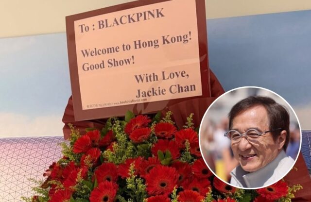 Jackie Chan Kirim Bunga untuk BLACKPINK di Hong Kong - sumber foto Instagram Lalalisa Jackie Chan Kirim Bunga untuk BLACKPINK di Hong Kong - sumber foto Instagram Lalalisa