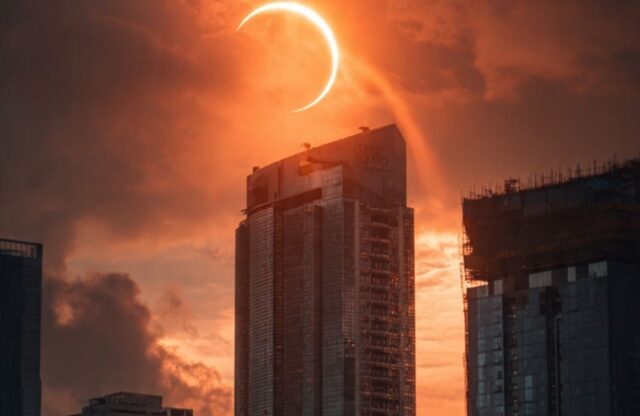 Gerhana Matahari Cincin 17 Februari 2026 - sumber foto MetaAi Gerhana Matahari Cincin 17 Februari 2026 - sumber foto MetaAi