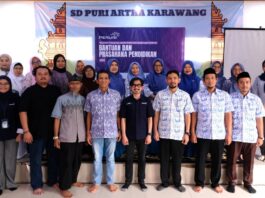 Wujudkan Sekolah Nyaman, PERURI Salurkan Bantuan Pendidikan di Telukjambe