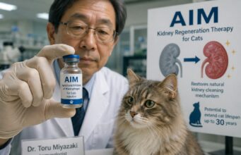 Ilmuwan Jepang Kembangkan Obat Ginjal untuk Kucing, Disebut Bisa Perpanjang Umur hingga 30 Tahun imunolog asal Jepang, Toru Miyazaki, berhasil mengembangkan obat suntik bernama AIM untuk Kucing Domestik - sumber foto Istimewa