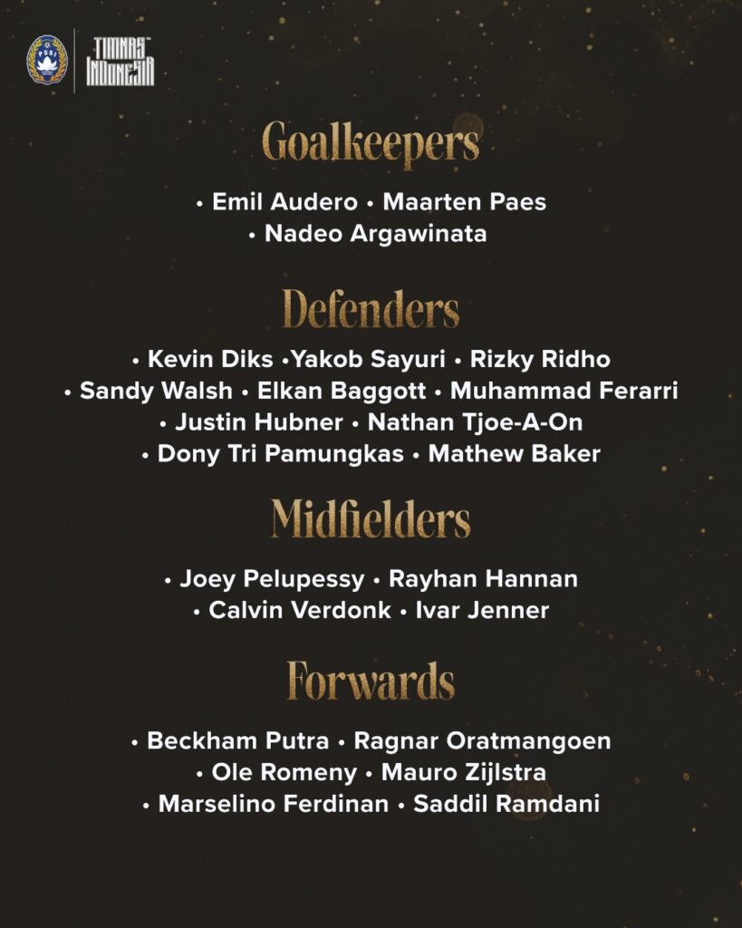 Skuad Timnas Indonesia untuk FIFA Matchday Juni 2026 Resmi Diumumkan - sumber foto timnasindonesia