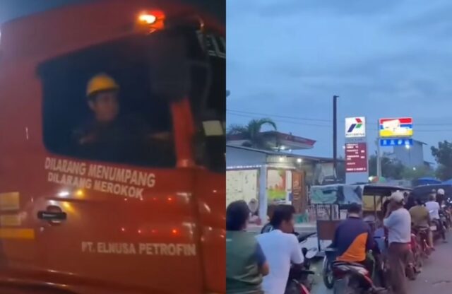 Antrean BBM di Sumatra Belum Usai, TNI Turun Tangan Bantu Distribusi - sumber foto Tiktok
