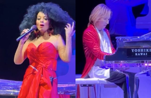 Yoshiki Main Piano Iringi Diana Ross - sumber foto Instagram/Yoshiki