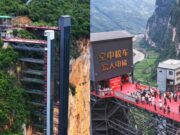 Begini Penampakan Lift Raksasa 268 Meter di China Yang Dijuluki Bus Sekolah Langit! lift raksasa - sumber foto istimewa