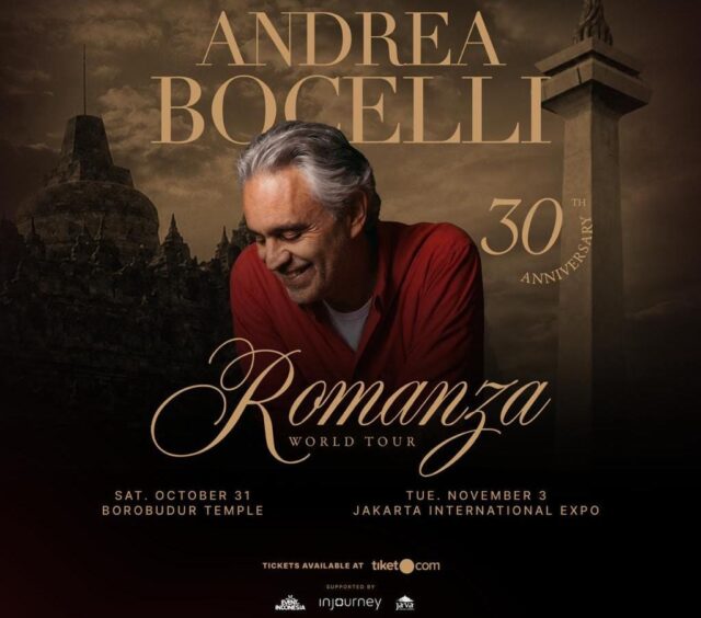 Konser Andrea Bocelli 2026: Ada Diskon Tiket hingga 20% dan Hospitality Package