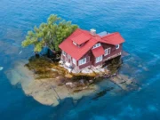 Just Room Enough, Pulau Mini di New York yang Luasnya Cuma 310 Meter Persegi Just Room Enough pulau kecil di Amerika Serikat - sumber foto Google Map