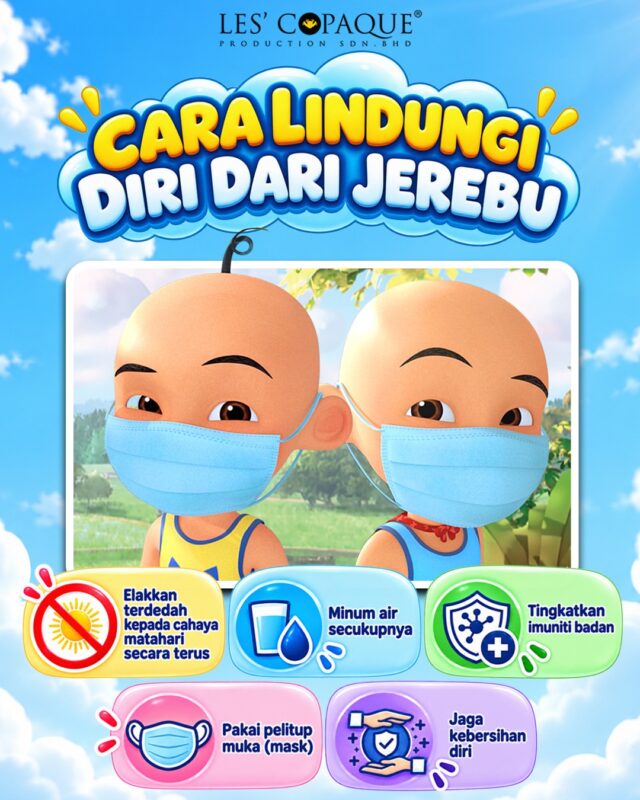 Upin & Ipin Ikut Edukasi Soal Kabut Asap - sumber instagram/lescopaque