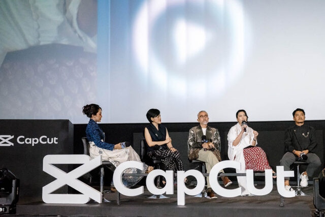 CapCut AI Content Fest 2026 (Dari kiri ke kanan) Mouly Surya, sutradara dan penulis skenario; Lukman Sardi, aktor; Jessica Wowor, Head of Content Operations, CapCut Indonesia; serta Gustav Anandhita, kreator AI, - sumber foto istimewa